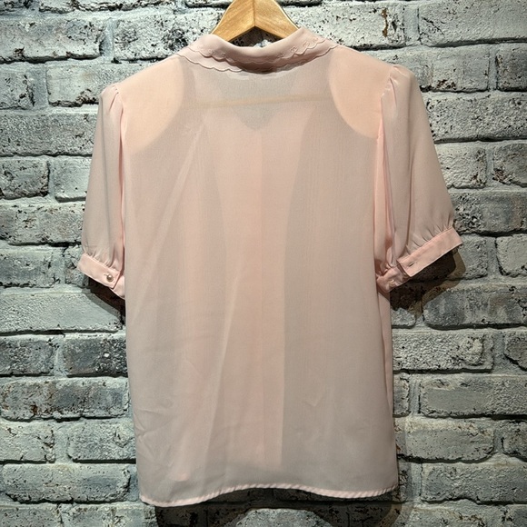 La Blouse Embroidered Pink Button Down - Picture 12 of 13